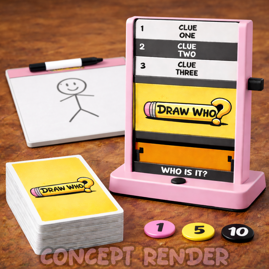 Draw Who? game mockup