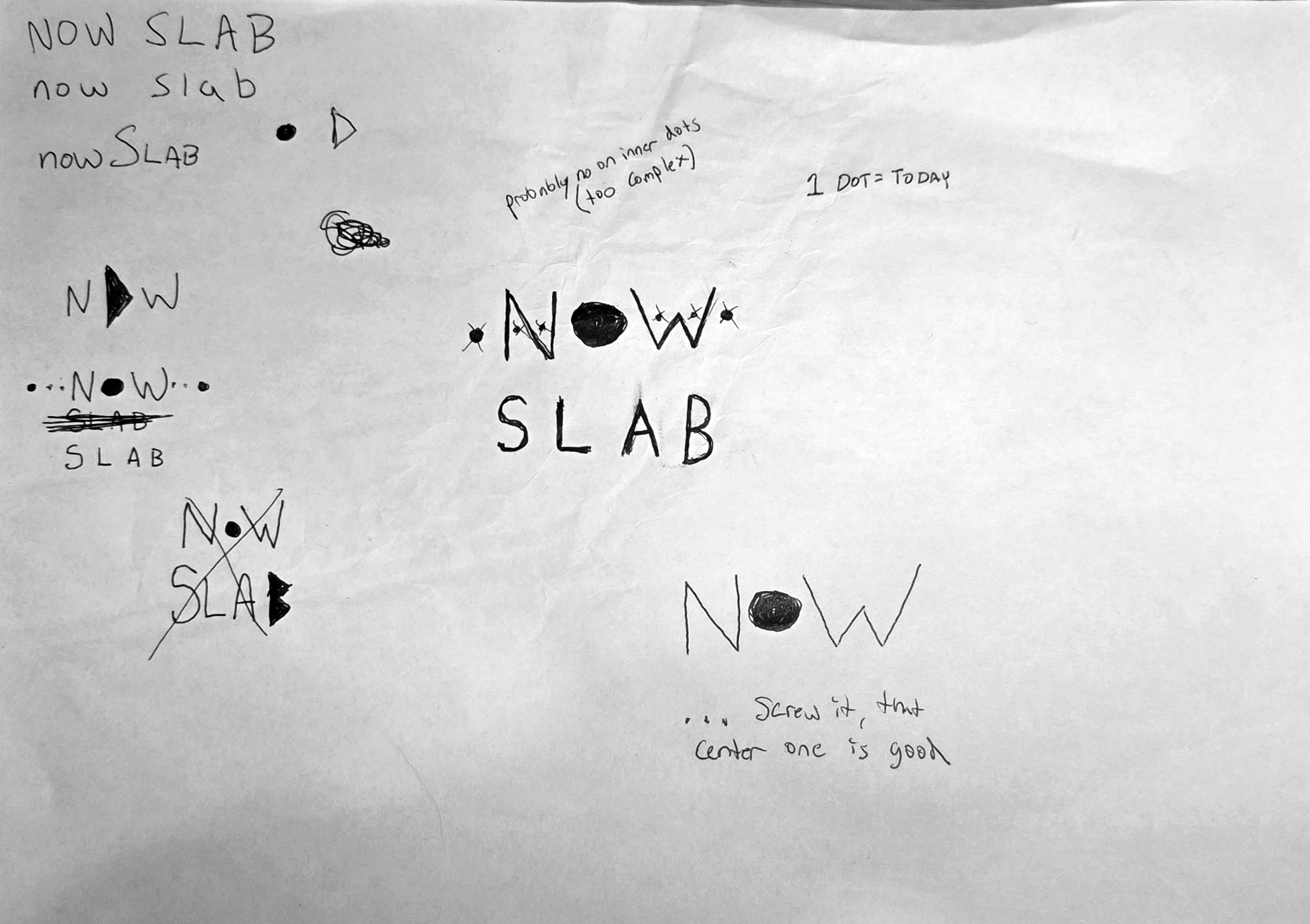 Now Slab Logo Sketches